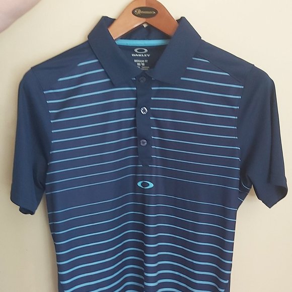 Oakley Other - Oakley Mens  Medium Blue Striped Golf Shirt